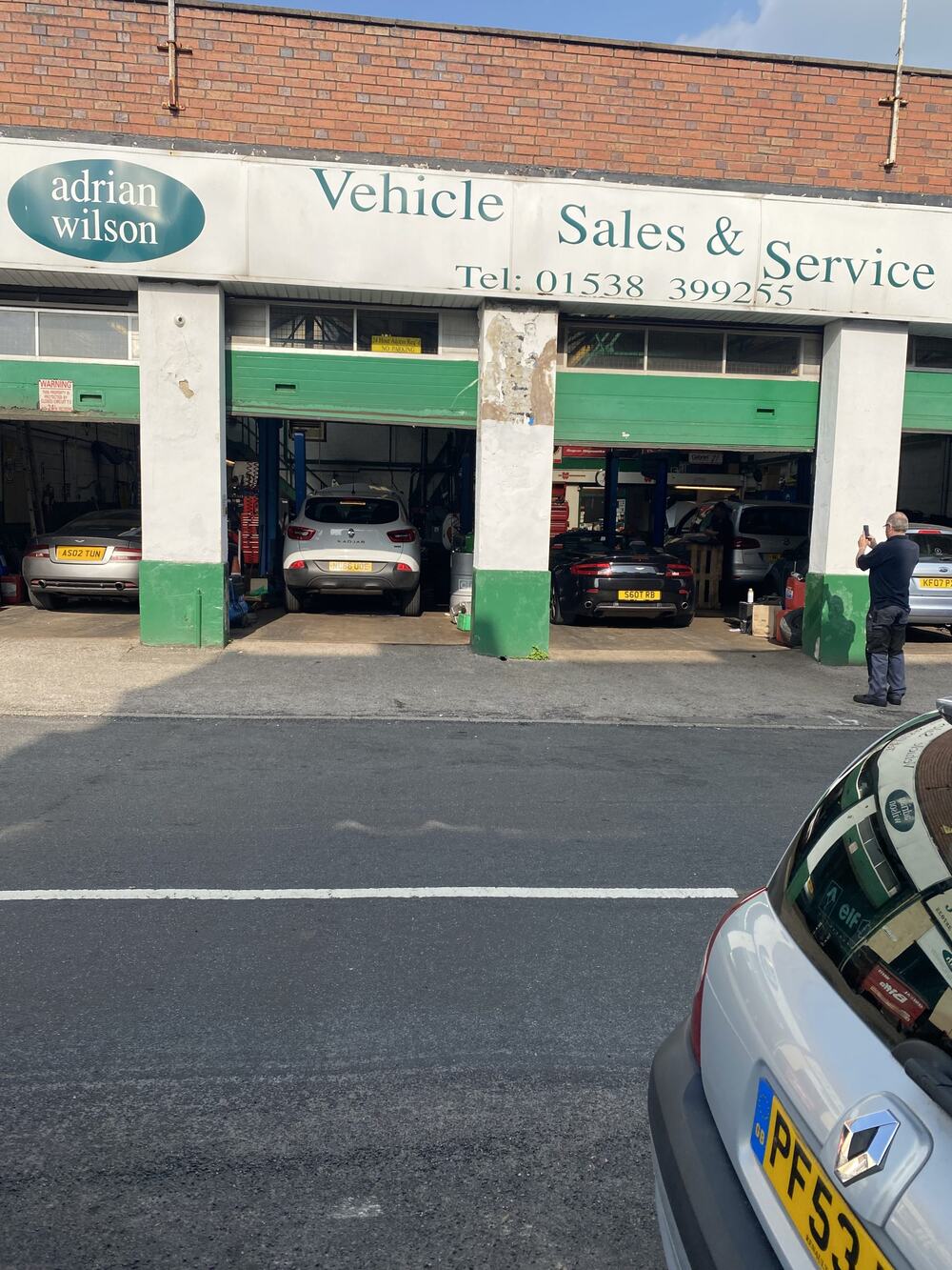 The garage frontage on Salisbury Street
